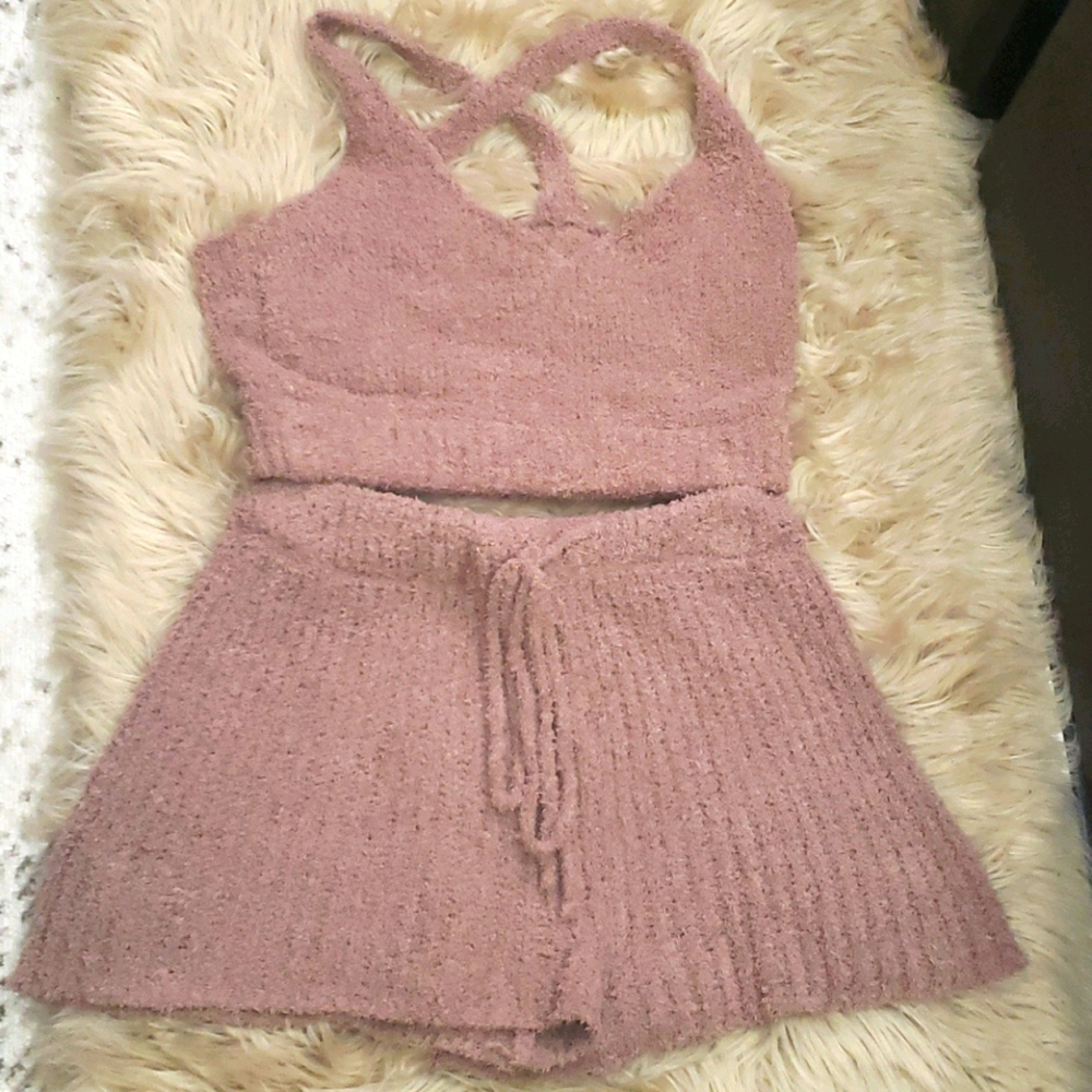 Cozy short set. Beautiful beige color worn once.
